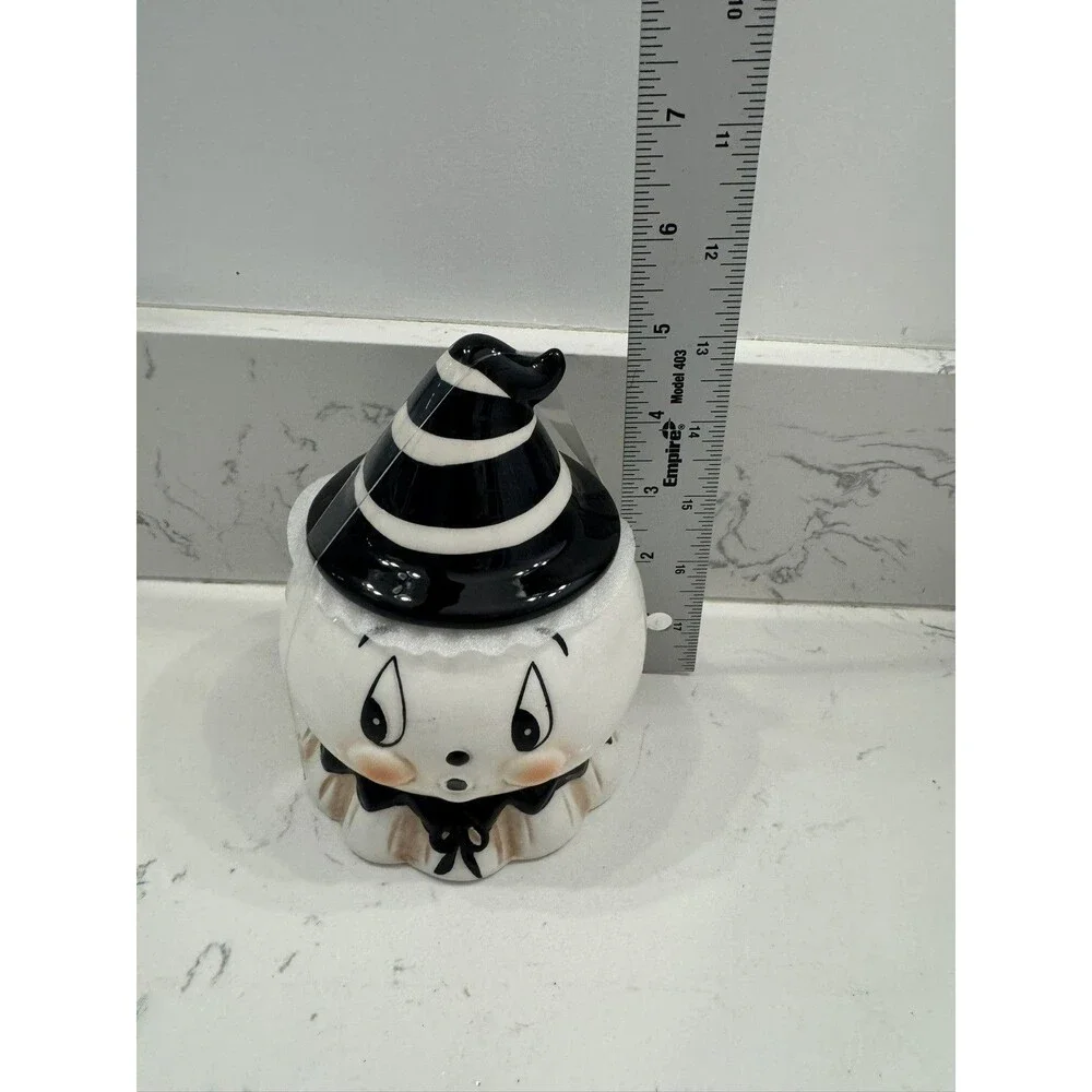 Johanna Parker Gus The Ghost Small Canister Witch Hat Candy Jar NEW